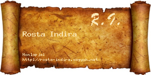 Rosta Indira névjegykártya